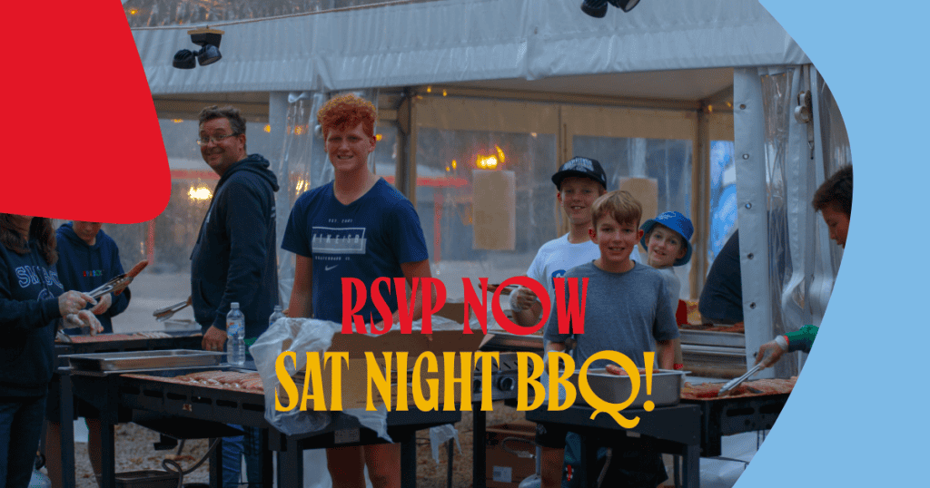 Young people enjoying BBQ at KYCK26 event.